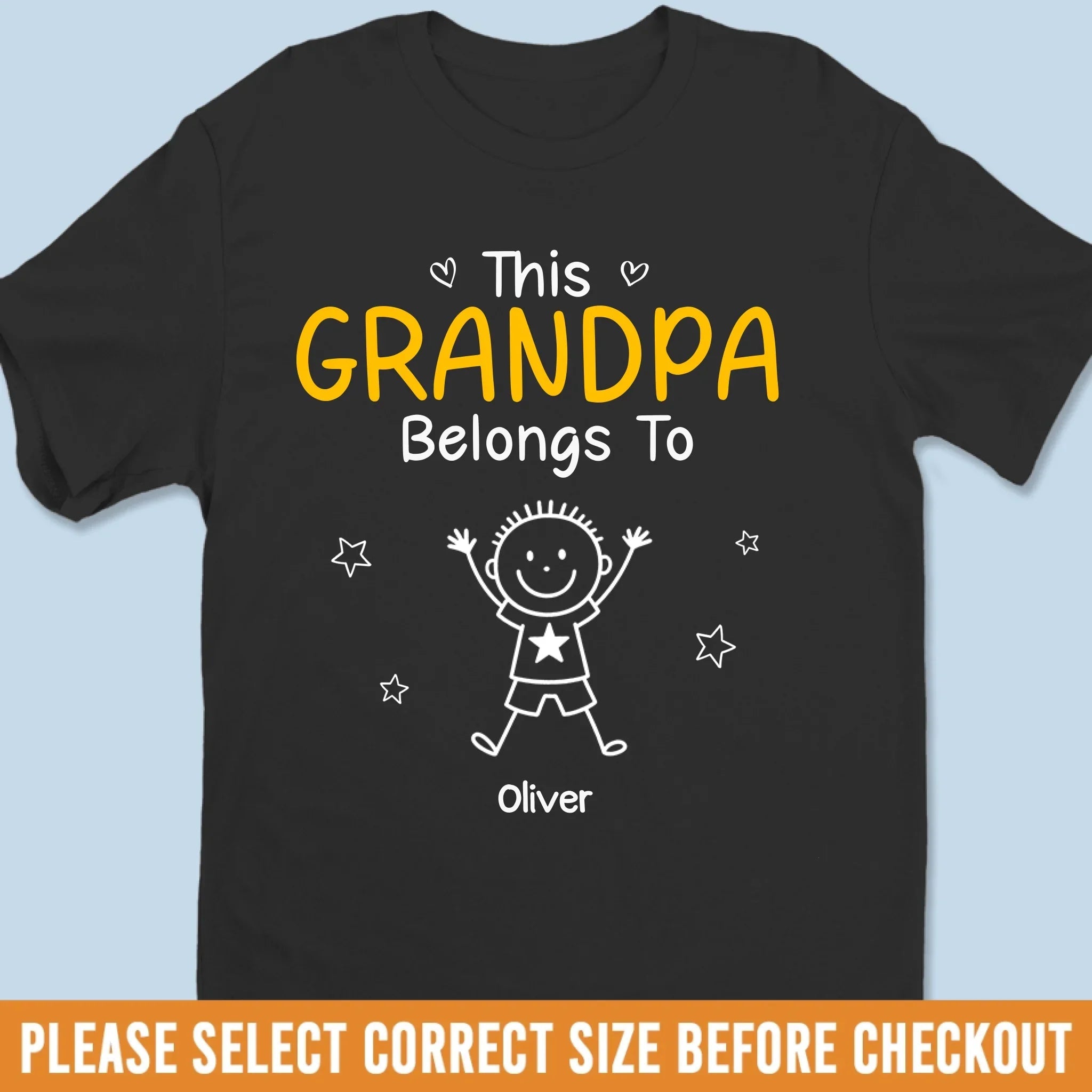 Custom Unisex T-Shirt - Personalized Birthday Gift For Dad & Grandpa, Perfect "Promoted To Grandpa" Keepsake to Celebrate New Grandpa Status 56138752 - DiyGiftly