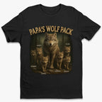 Custom Unisex T-shirt - Personalized Father’s Day & Birthday Gifts for Dad, Grandpa - Papa’s Wolf Pack Shirt - Matching Family Pack Tee - Gift for Grandpa, Dad, Papa, Father’s Day Outfit 11313664 - DiyGiftly