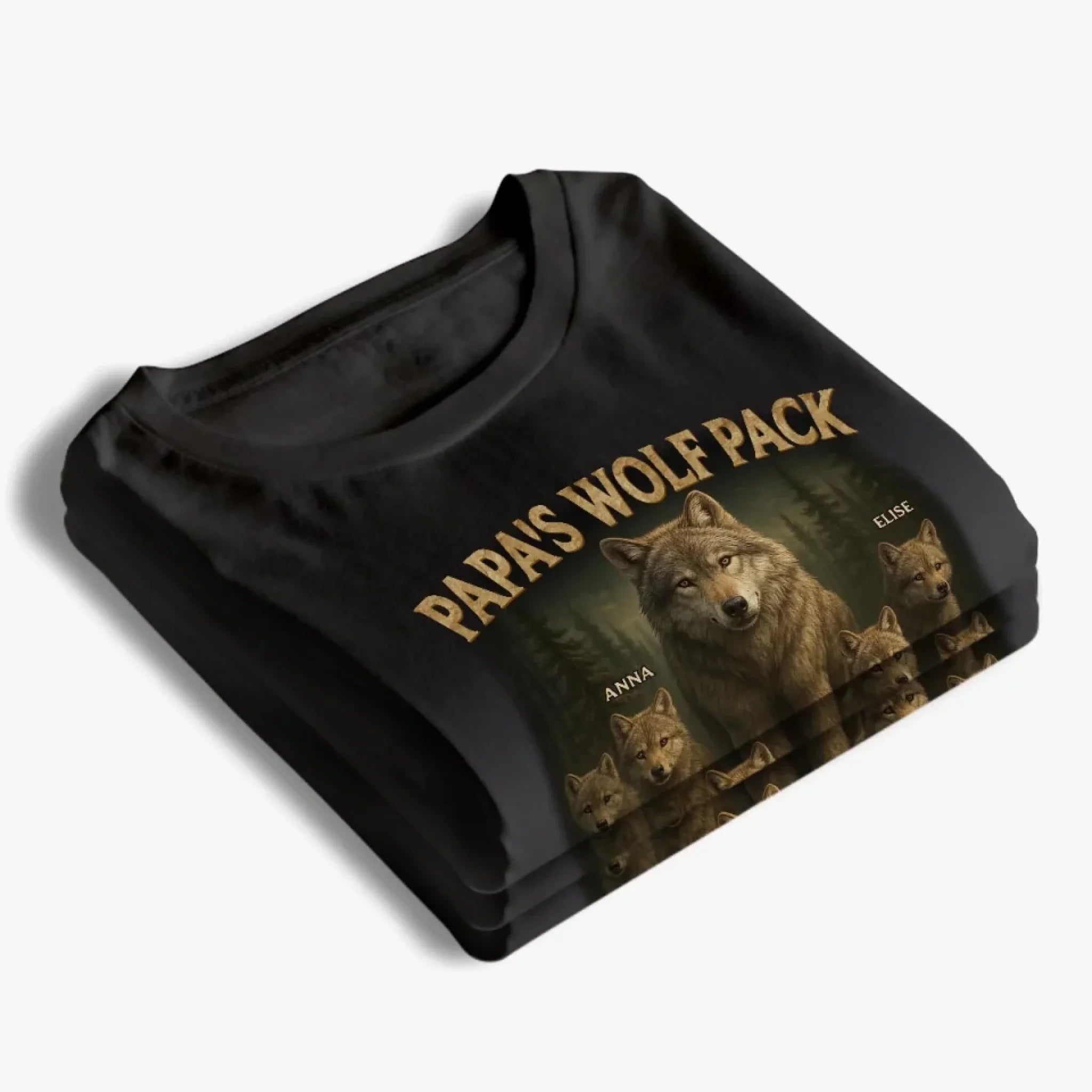 Custom Unisex T-shirt - Personalized Father’s Day & Birthday Gifts for Dad, Grandpa - Papa’s Wolf Pack Shirt - Matching Family Pack Tee - Gift for Grandpa, Dad, Papa, Father’s Day Outfit 11313664 - DiyGiftly