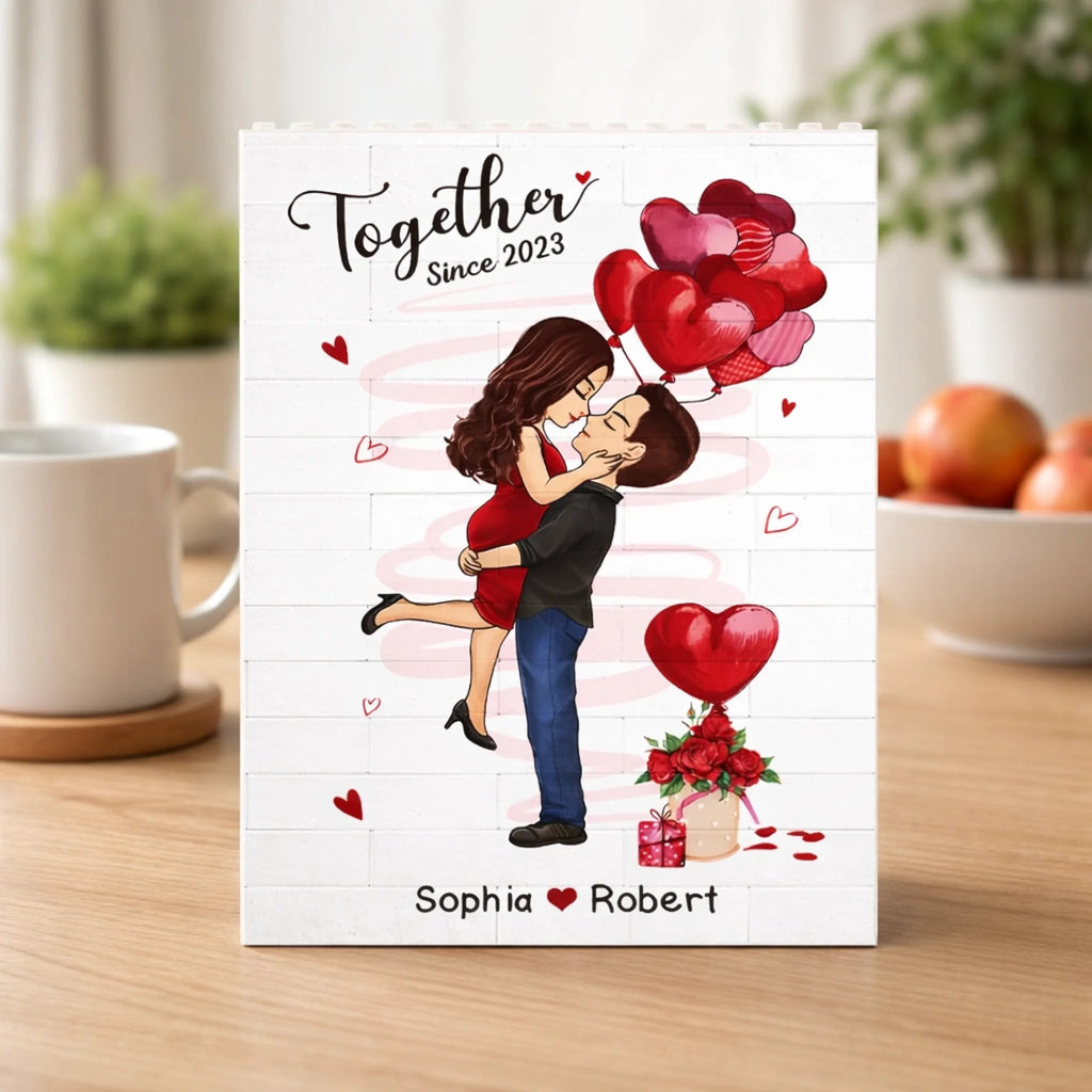 Custom Vertical Rectangle Brick Blocks – Personalized Anniversary Gift for Couple, I Love You Forever 1110357 - DiyGiftly