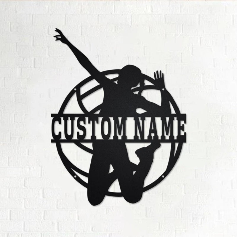 Custom Volleyball Sports Wall Metal Lights – Personalized LED Wall Decor for Game Room, Bedroom, or Sports Area 3068160 - DiyGiftly