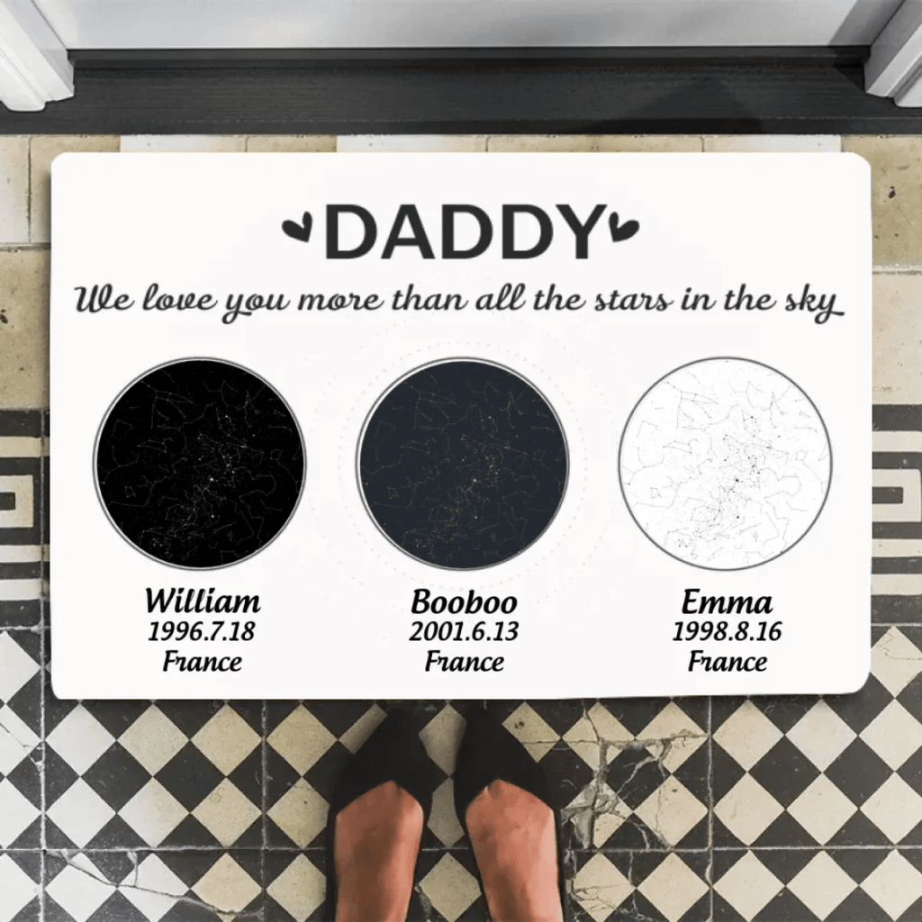 Custom We Love You More Than All the Stars in the Sky Doormat 725852 - D - DiyGiftly