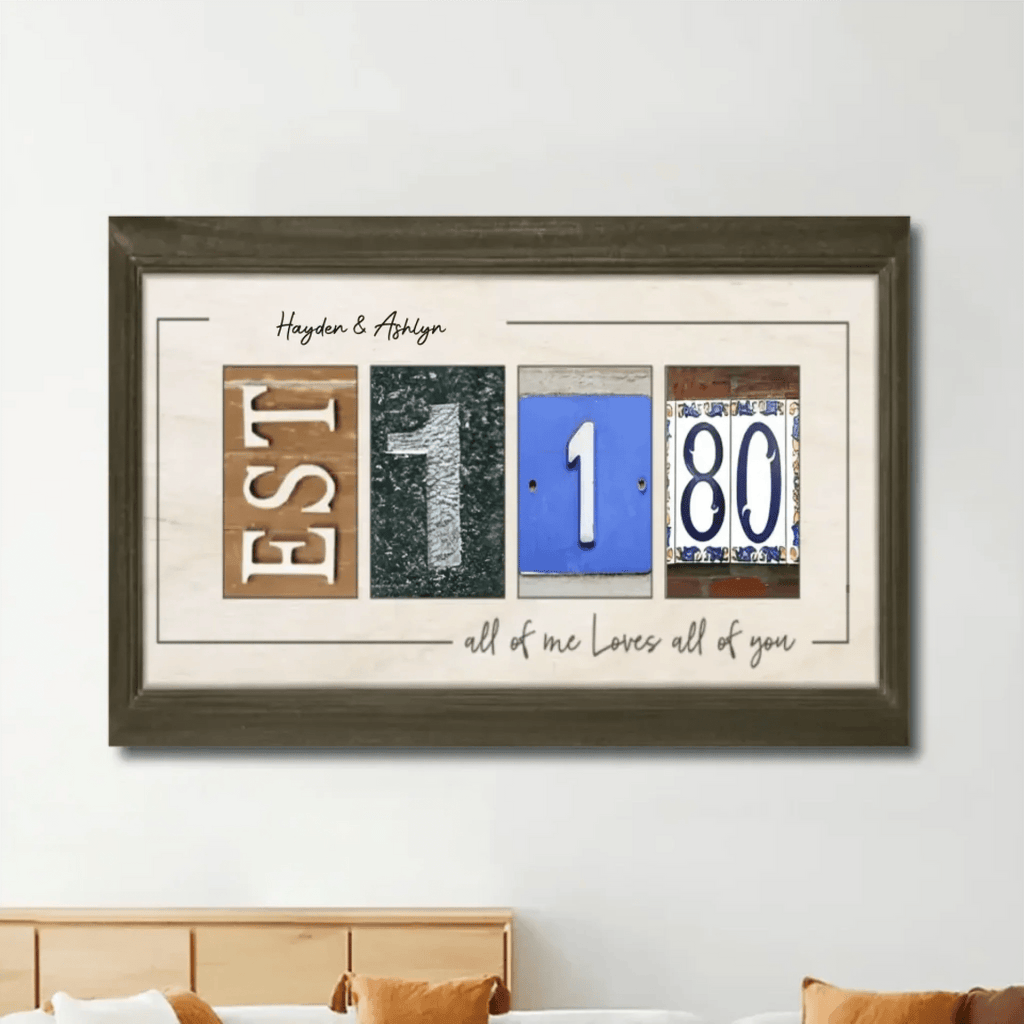 Custom Wedding Gift for Newlywed Couples - Couple Personalized Horizontal Poster - Gift For Husband Wife, Anniversary 746227 - 749869 - DiyGiftly