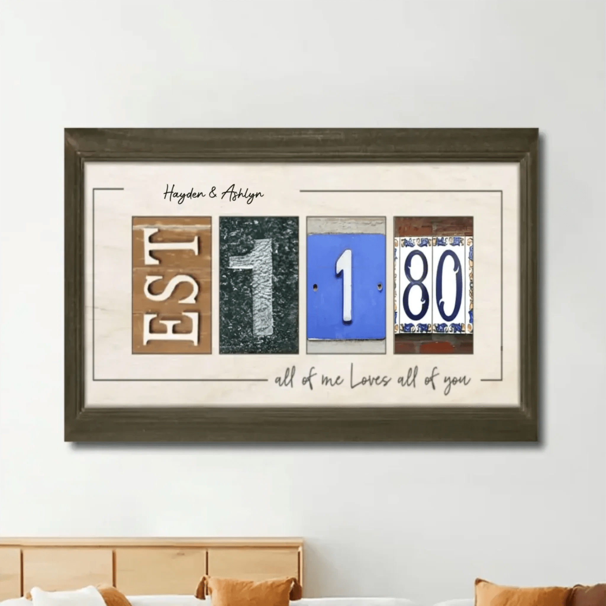 Custom Wedding Gift for Newlywed Couples - Couple Personalized Horizontal Poster - Gift For Husband Wife, Anniversary 746227 - 749869 - DiyGiftly