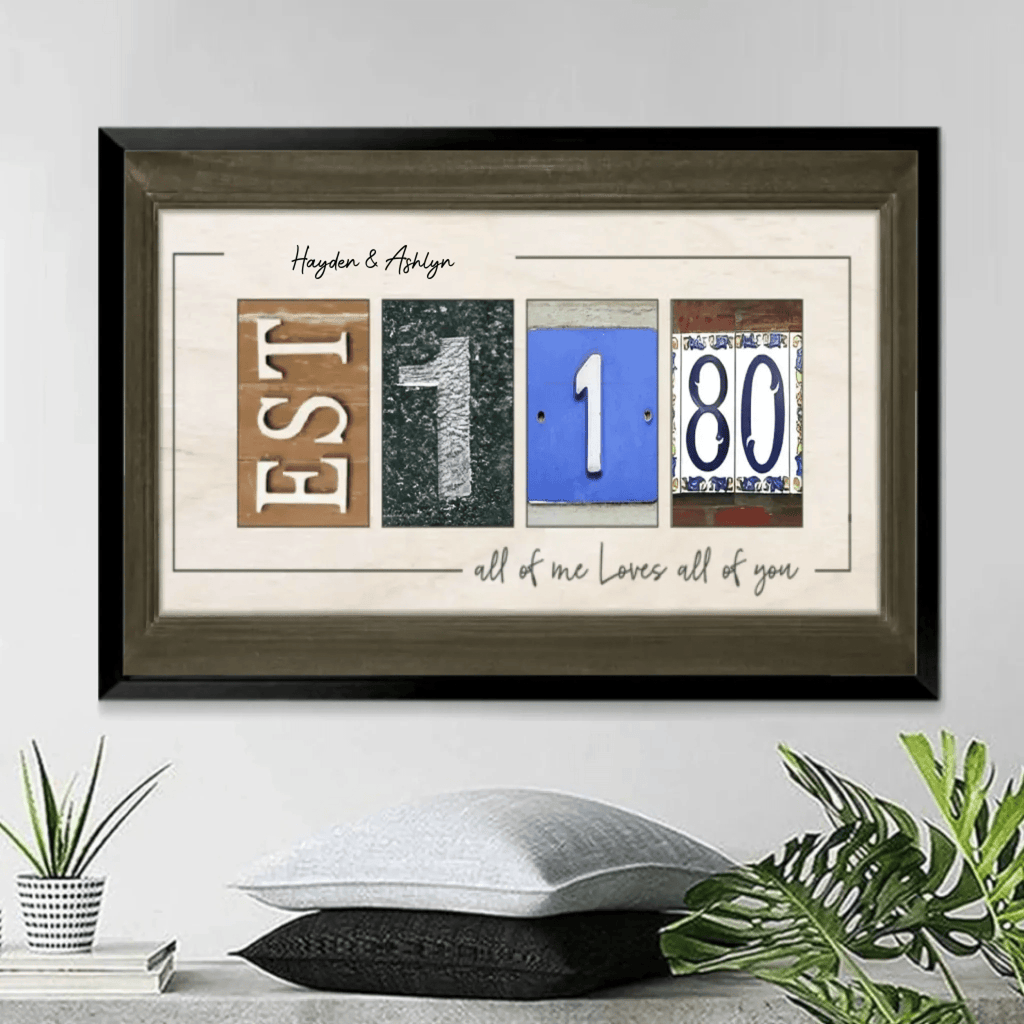 Custom Wedding Gift for Newlywed Couples - Couple Personalized Horizontal Poster - Gift For Husband Wife, Anniversary 746227 - 749869 - DiyGiftly