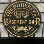 Custom Wood Engraved Bar Sign – Personalized Name & Logo Wall Art, Home Bar, Man Cave, Kitchen & Game Room Decor, Bar Owner Gift, Party & Housewarming Present, Rustic Pub Sign 18962176 - DiyGiftly