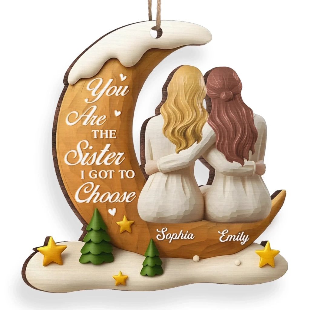 Custom Wood Ornament – Personalized Christmas & Birthday Gift for Best Friends, Sisters, and BFFs – “Best Friends Through Every Season” Keepsake 1054735 - DiyGiftly