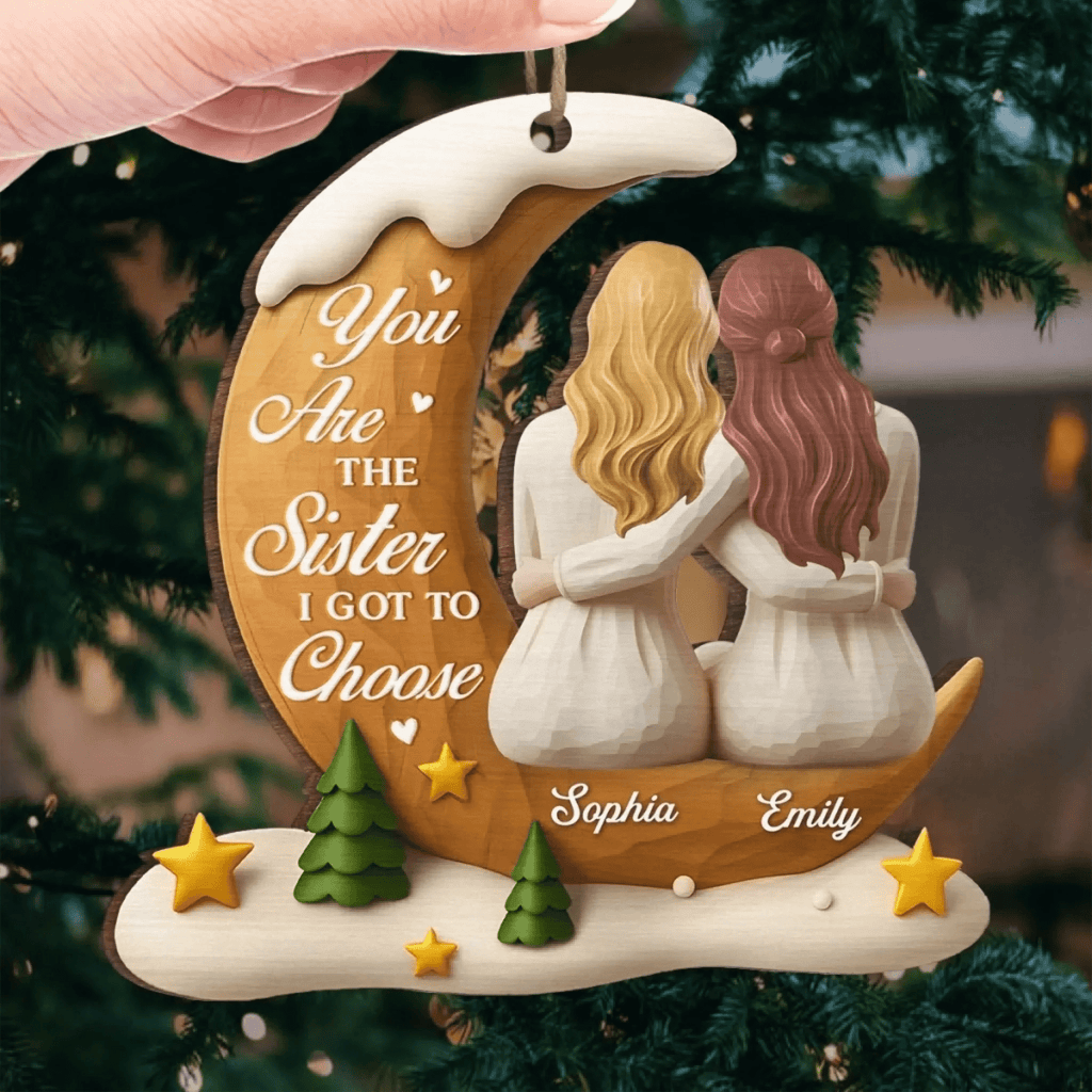 Custom Wood Ornament – Personalized Christmas & Birthday Gift for Best Friends, Sisters, and BFFs – “Best Friends Through Every Season” Keepsake 1054735 - DiyGiftly
