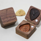 Custom Wooden Guitar Picks Box Personalized Guitar Pick Box Storage Wood Guitar Plectrum Organizer Music Gift for Guitarist Musician - DiyGiftly