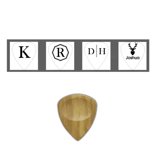 Custom Wooden Guitar Picks Box Personalized Guitar Pick Box Storage Wood Guitar Plectrum Organizer Music Gift for Guitarist Musician - DiyGiftly