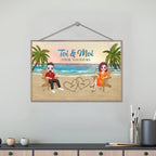 Custom Wooden Plaquet You And Me Forever Been Couple On The Beach Personalized 725062 - DiyGiftly