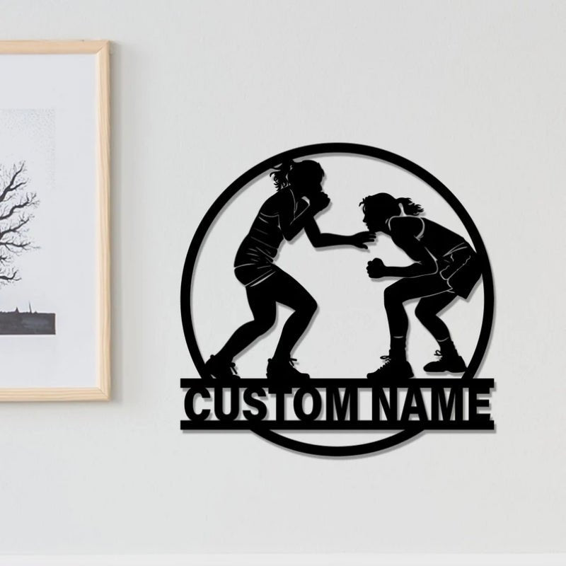 Custom Wrestling Logo Metal Wall Art – Personalized Wrestling Team Sign, Custom Gym or Home Wrestling Decor, LED Metal Wall Decoration for Wrestlers, Coaches, and Wrestling Fans 78735872 - DiyGiftly