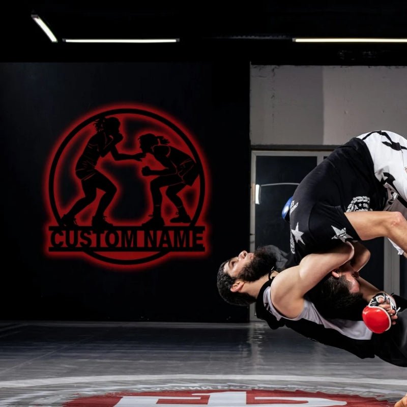 Custom Wrestling Logo Metal Wall Art – Personalized Wrestling Team Sign, Custom Gym or Home Wrestling Decor, LED Metal Wall Decoration for Wrestlers, Coaches, and Wrestling Fans 78735872 - DiyGiftly