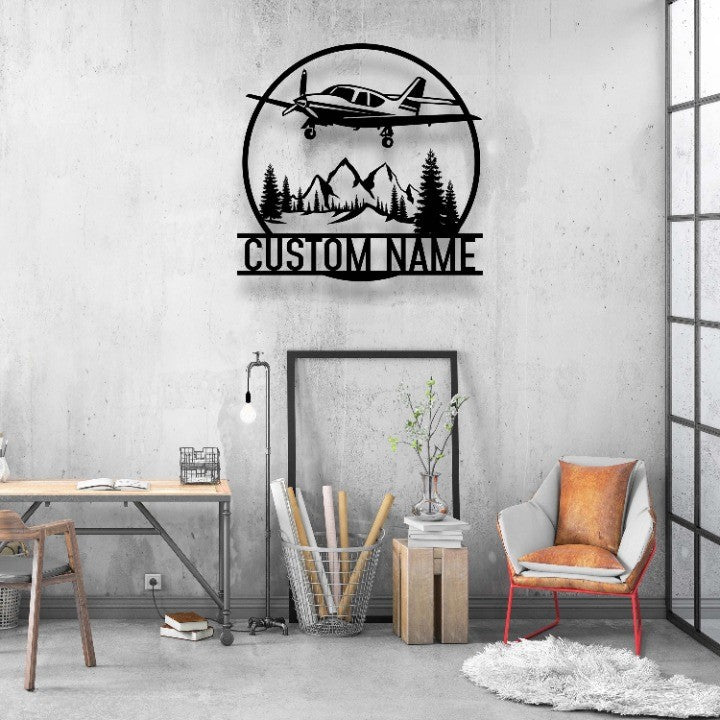 Customized Airplane Name Metal Sign – Personalized Aviation Wall Decor for Kids’ Room, Bedroom, Nursery, Travel Enthusiast, or Home Office Gift 4768640 - DiyGiftly