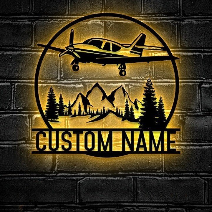 Customized Airplane Name Metal Sign – Personalized Aviation Wall Decor for Kids’ Room, Bedroom, Nursery, Travel Enthusiast, or Home Office Gift 4768640 - DiyGiftly