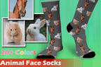 Customized Animal Face Socks, Put Any Faces On socks, Animal Photo Socks , Horse Rabbit Hamster Faces on Socks,Chirstmas Gift,Father's Day 36173568 - DiyGiftly