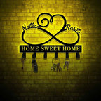 Customized Couple Heart - Shaped Metal Key Holder – Personalized Wall Decor for Home, Bedroom, Kitchen, Anniversary, or Wedding Gift 626496 - DiyGiftly