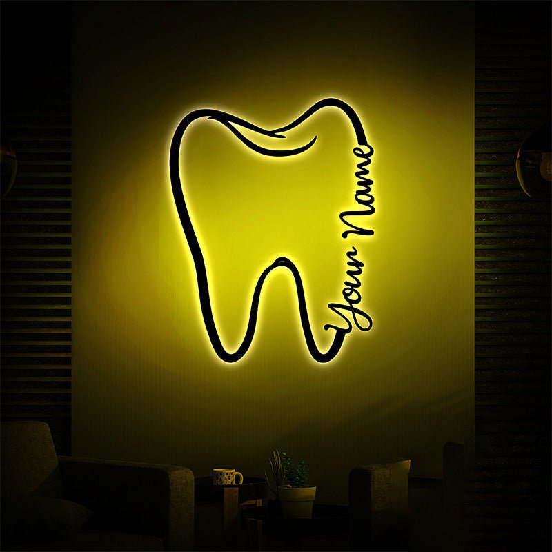 Customized Dentist Teeth Metal Decoration Personalized Dental Clinic Office Wall Art Gift 43016192 - DiyGiftly