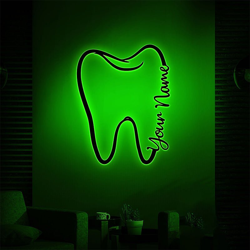 Customized Dentist Teeth Metal Decoration Personalized Dental Clinic Office Wall Art Gift 43016192 - DiyGiftly