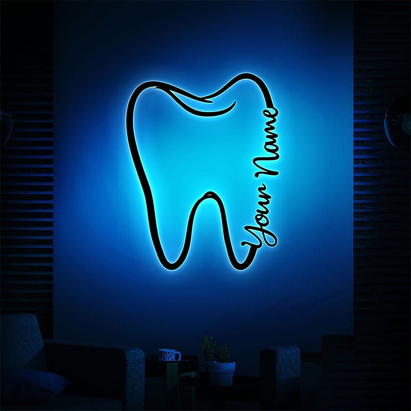Customized Dentist Teeth Metal Decoration Personalized Dental Clinic Office Wall Art Gift 43016192 - DiyGiftly