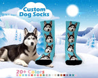 Personalized Pet Portrait Dog Mom Smile Socks for Pet Lover Gifting