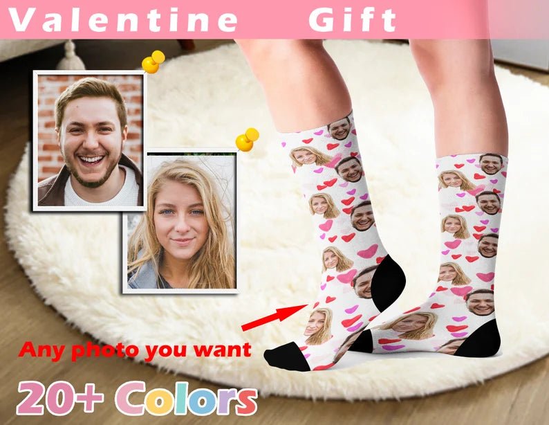 Customized Face Socks , Personalize socks, gifts for him, gifts for her, Custom photo Socks, Father's Day Socks,Gift for couple 05742080 - DiyGiftly