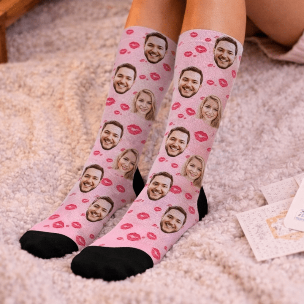 Customized Face Socks , Personalized socks for couples, gifts for him, gifts for her, Custom photo Socks, Valentine's Day Socks,Father's Day 66010112 - DiyGiftly
