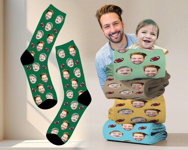 Customized face Socks, Soccer Socks,Funny Socks,Custom Gift Idea, Class of 2025,Father's Day Gift 524608 - DiyGiftly