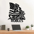 Customized Father’s Day Gift Metal Sign for Firefighters – Personalized with Name, Rank or Service Years, Honoring Dad’s Dedication as a Firefighter 02250752 - DiyGiftly