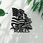 Customized Father’s Day Gift Metal Sign for Firefighters – Personalized with Name, Rank or Service Years, Honoring Dad’s Dedication as a Firefighter 02250752 - DiyGiftly