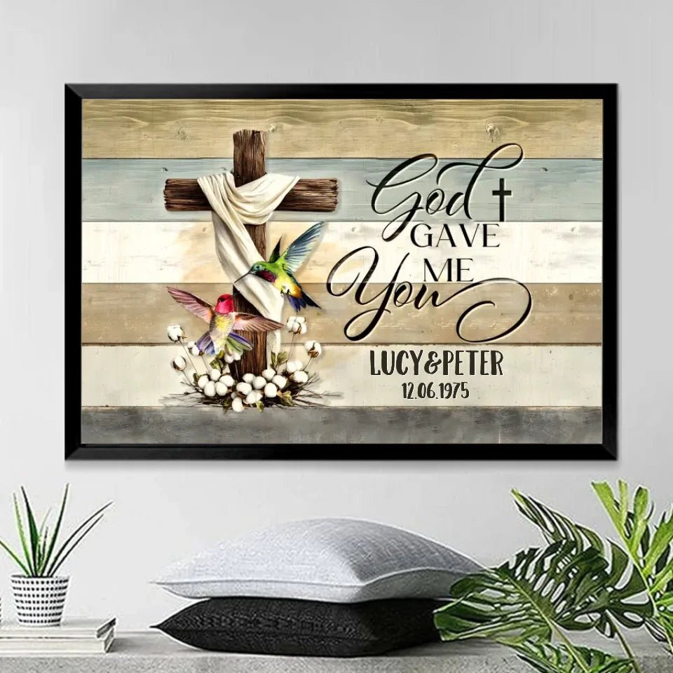 Customized Gift For Couple Wedding Anniversary Canvas Wall Art 712248 - 712249 - DiyGiftly