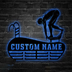 Customized Metal Swimming Medal Holder – Personalized Wall Display for Swimmers, Swim Teams, and Water Sports Enthusiasts 05506304 - DiyGiftly