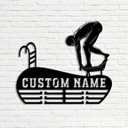 Customized Metal Swimming Medal Holder – Personalized Wall Display for Swimmers, Swim Teams, and Water Sports Enthusiasts 05506304 - DiyGiftly