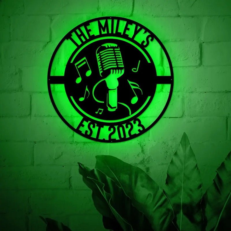 Customized Music Audio Studio Metal LED Lights – Personalized Recording Studio Wall Art Sign, DJ Music Room Decoration, Sound Engineer Custom Name Metal Lighted Sign for Home Studio or Business 22286336 - DiyGiftly