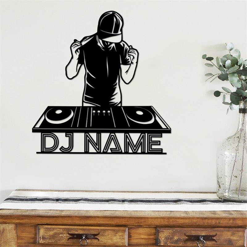 Customized Name DJ Player Metal Sign – Personalized Wall Art for DJs, Music Rooms, Home Studios, or Nightclubs, LED Metal Decoration, Unique Gift for Music Lovers and DJ Enthusiasts 29923072 - DiyGiftly