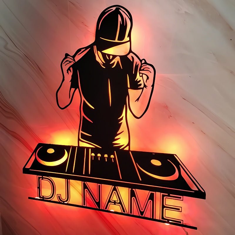Customized Name DJ Player Metal Sign – Personalized Wall Art for DJs, Music Rooms, Home Studios, or Nightclubs, LED Metal Decoration, Unique Gift for Music Lovers and DJ Enthusiasts 29923072 - DiyGiftly