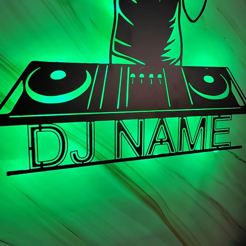 Customized Name DJ Player Metal Sign – Personalized Wall Art for DJs, Music Rooms, Home Studios, or Nightclubs, LED Metal Decoration, Unique Gift for Music Lovers and DJ Enthusiasts 29923072 - DiyGiftly