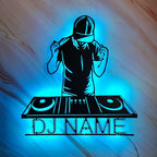 Customized Name DJ Player Metal Sign – Personalized Wall Art for DJs, Music Rooms, Home Studios, or Nightclubs, LED Metal Decoration, Unique Gift for Music Lovers and DJ Enthusiasts 29923072 - DiyGiftly