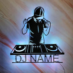 Customized Name DJ Player Metal Sign – Personalized Wall Art for DJs, Music Rooms, Home Studios, or Nightclubs, LED Metal Decoration, Unique Gift for Music Lovers and DJ Enthusiasts 29923072 - DiyGiftly
