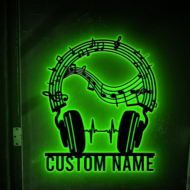 Customized Name Headphone Metal Label ¨C Personalized Wall Plaque for Music Lovers, Studio, Bedroom, or DJ Gift 97422080 - DiyGiftly