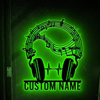 Customized Name Headphone Metal Label ¨C Personalized Wall Plaque for Music Lovers, Studio, Bedroom, or DJ Gift 97422080 - DiyGiftly