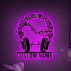 Customized Name Headphone Metal Label ¨C Personalized Wall Plaque for Music Lovers, Studio, Bedroom, or DJ Gift 97422080 - DiyGiftly