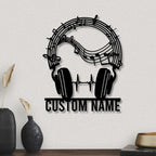 Customized Name Headphone Metal Label ¨C Personalized Wall Plaque for Music Lovers, Studio, Bedroom, or DJ Gift 97422080 - DiyGiftly
