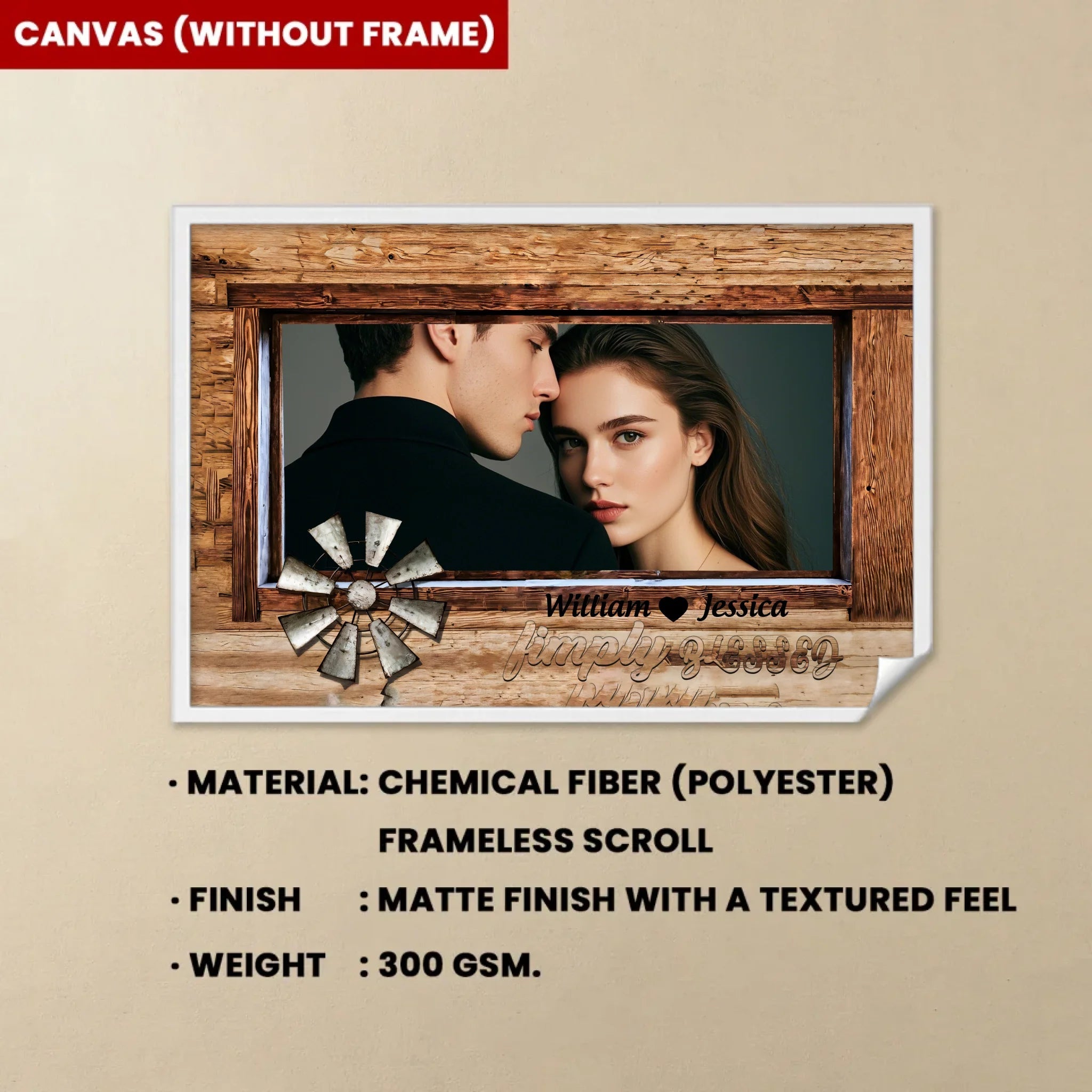 Customized Posters For Couples - Simply Blessed - Personalized Poster 742012 - 742016 - DiyGiftly