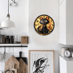 Cute Black Cat - Personalized Black Cat Wall Clock 735471 - DiyGiftly