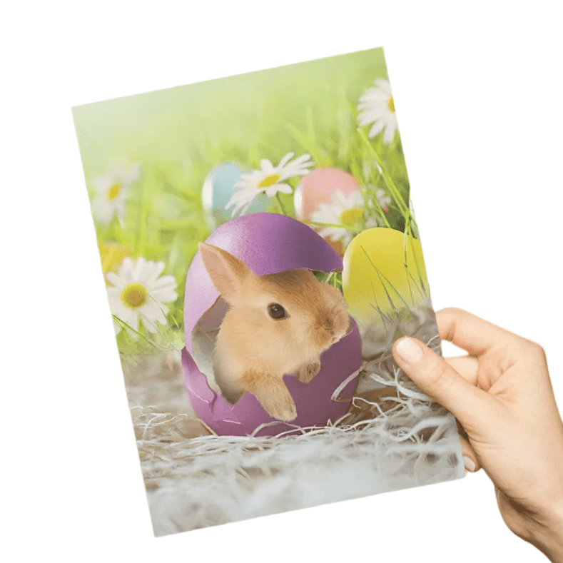 Cute Bunny Hatching from Egg – Happy Easter Greeting Card - DiyGiftly
