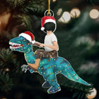 Cute Kid Xmas Dinosaur Unicorn Flamingo Alien - Personalized Kids Photo Ornament 683160 - DiyGiftly