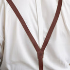 Personalized Men's PU Suspenders with Engraved Name Gift for Men Groomsmen Accessory