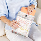 Personalized Name Book Cover with Pocket Book Cover Protector Gift for Book Lover