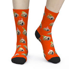 Personalized Pet Portrait Socks for Holiday Gifting Green